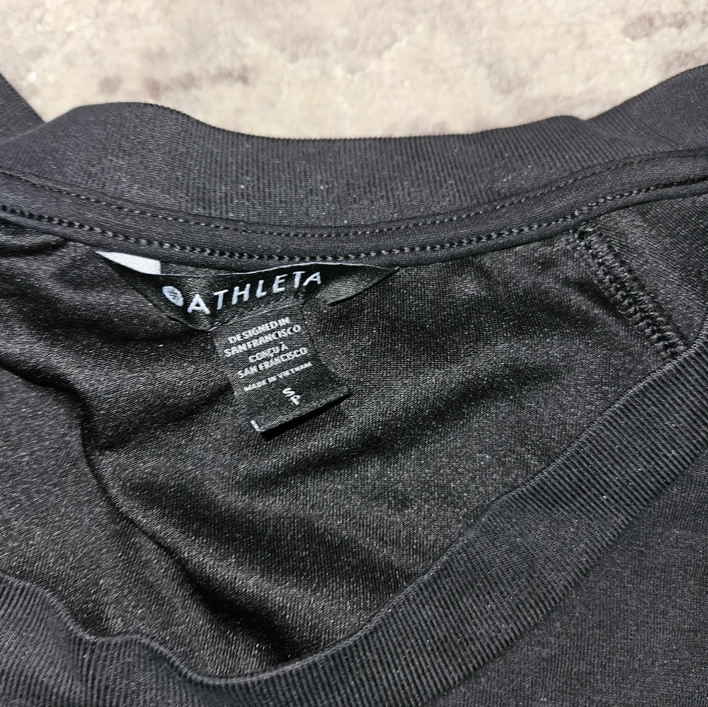 Athleta Seasoft Crewneck Small Black - Picture 3 of 4